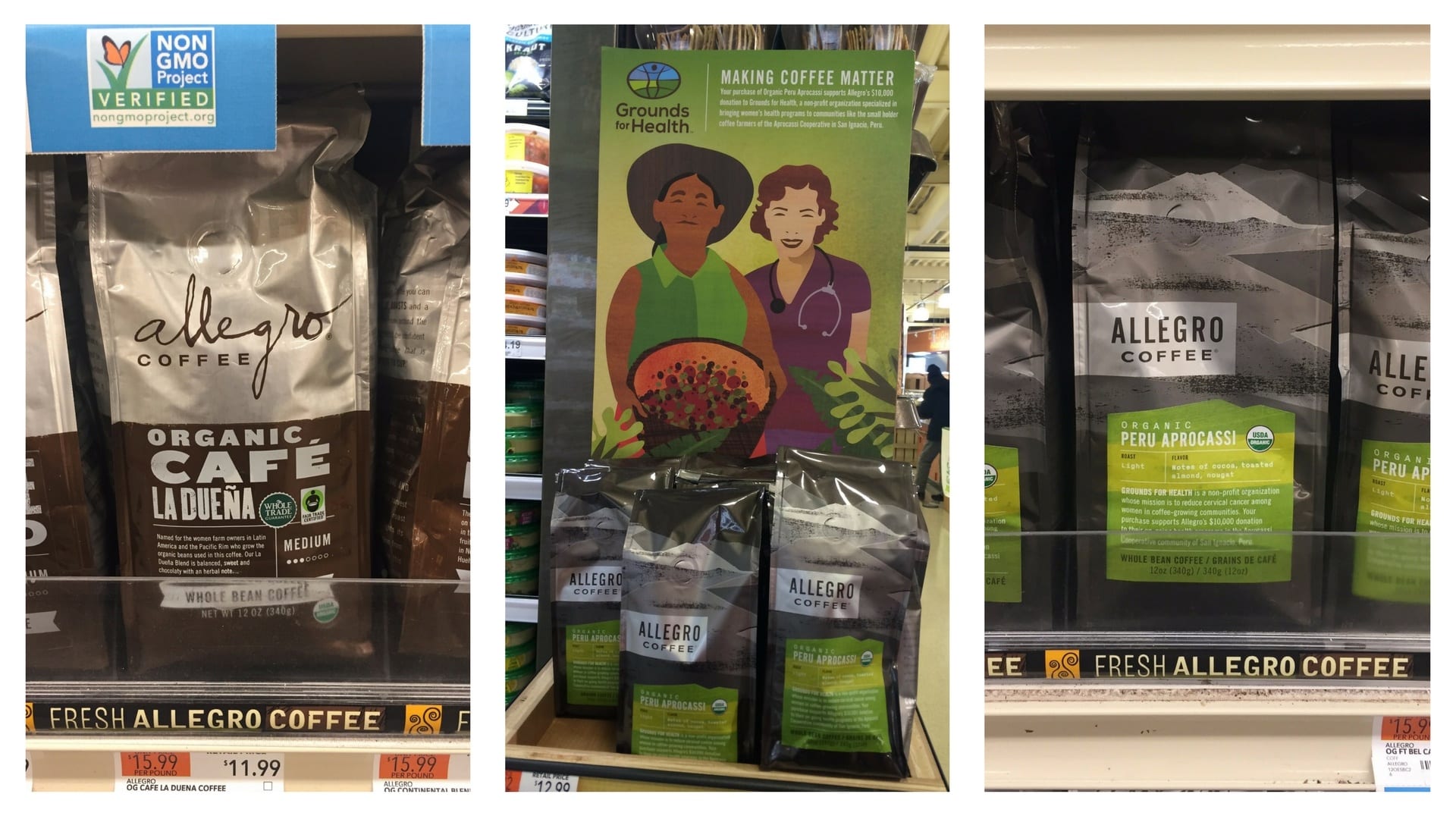 Café Allegro, cultivado por los productores miembros de APROCASSI, en Whole Foods Market