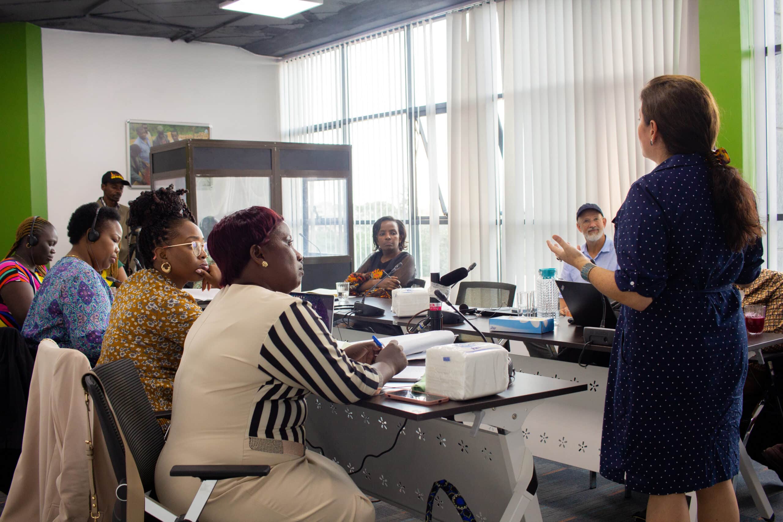 Root Capital staff are joined by the founding members of the Women’s Council at the Nairobi, Kenya Root Capital office in September 2023. Credit for all photos used in this blog: Root Capital.